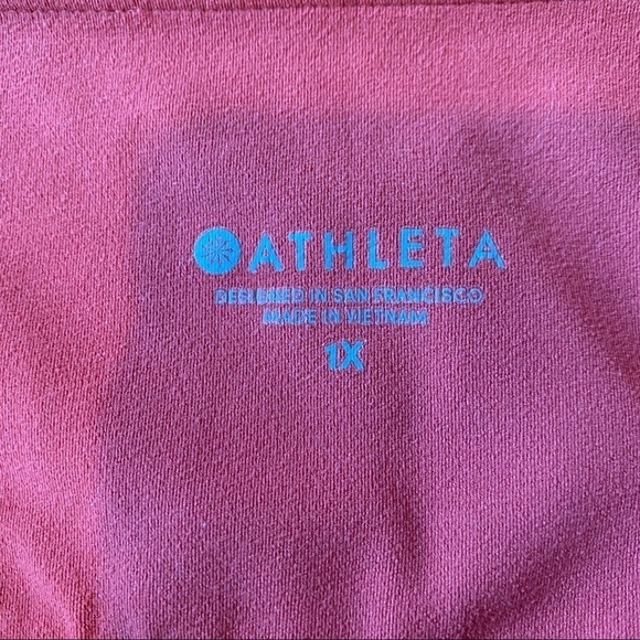ATHLETA $98 Salutation Stash Pocket 7/8 Tight - Size 1X - Mauve YOGA Athletic - Picture 5 of 12